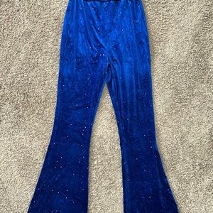 Sparkling Blue Flared Pants Size Small
